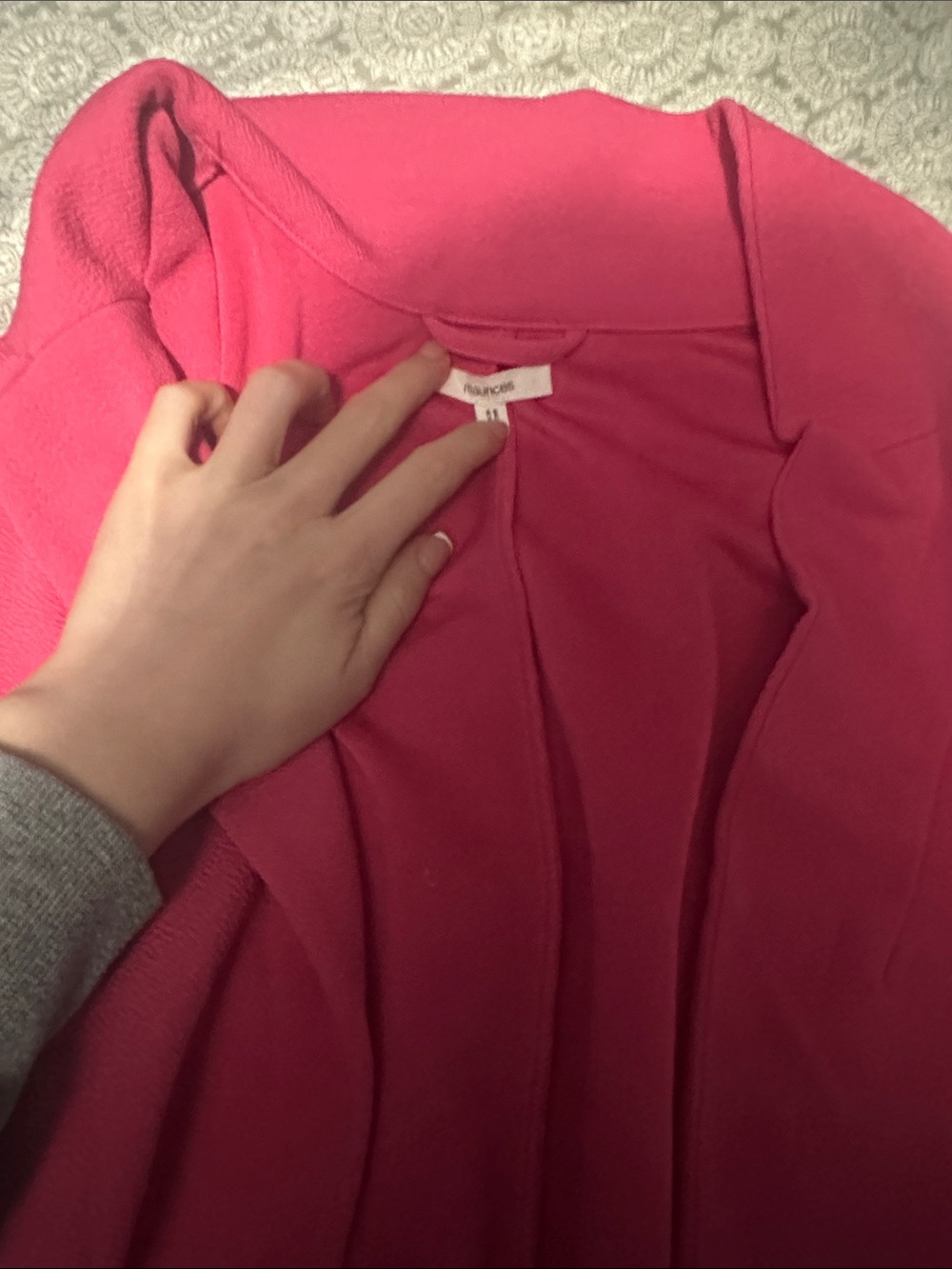 Bright Pink Open Front Blazer